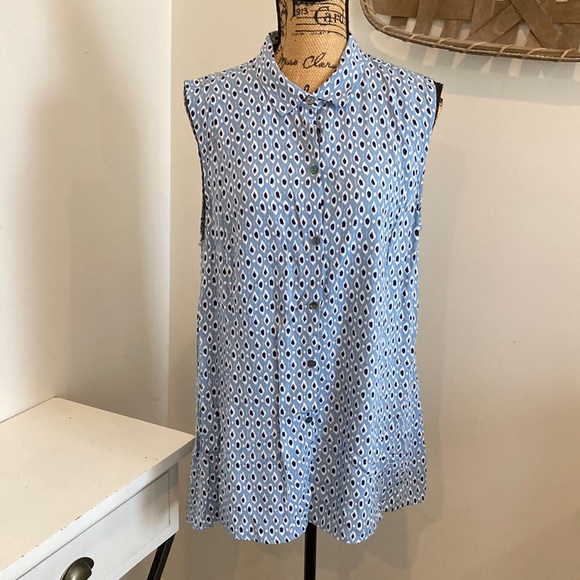 J. Jill Tops Jjill Sleeveless Button Down Size Large Top Poshmark